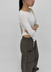 Babering Button Strap 3/4 Sleeves