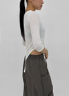 Babering Button Strap 3/4 Sleeves