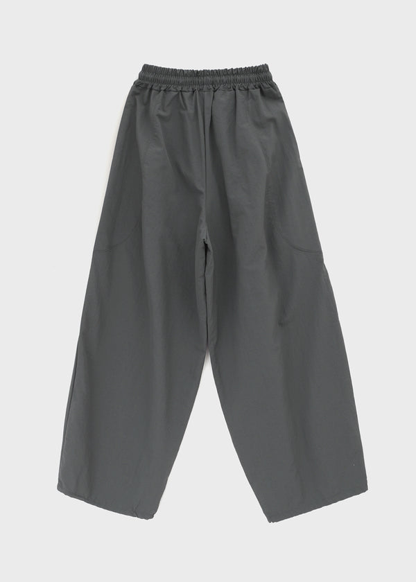 (UNISEX) Whittle Nylon Cut-out Wide Elastic Pants