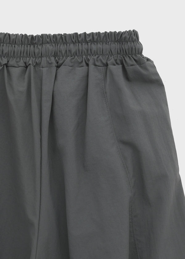(UNISEX) Whittle Nylon Cut-out Wide Elastic Pants