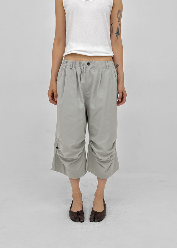 Nikk Roll-up Shirred Bermuda Banding Pants