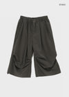 Nikk Roll-up Shirred Bermuda Banding Pants