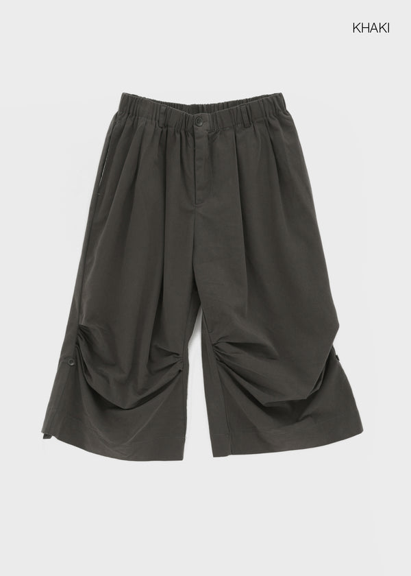 Nikk Roll-up Shirred Bermuda Banding Pants