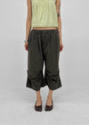 Nikk Roll-up Shirred Bermuda Banding Pants