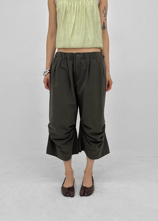 Nikk Roll-up Shirred Bermuda Banding Pants
