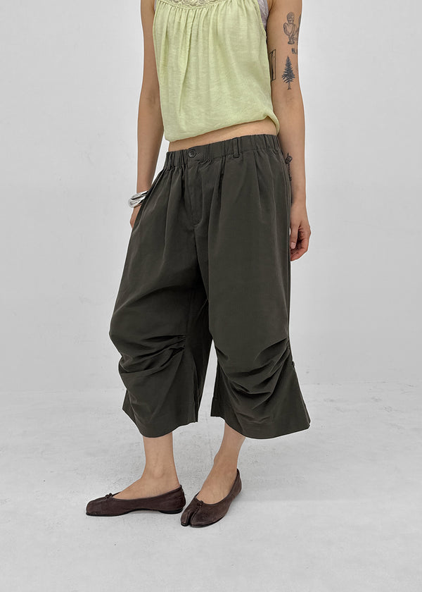 Nikk Roll-up Shirred Bermuda Banding Pants