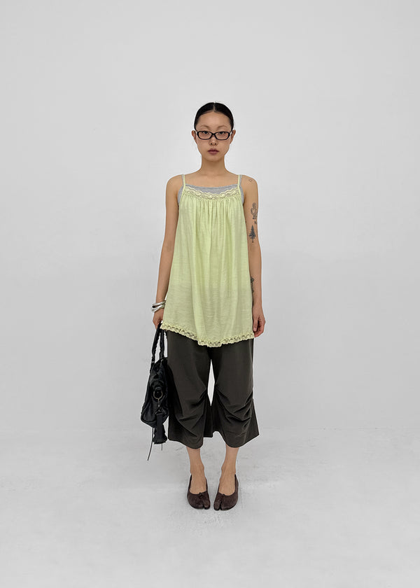 Nikk Roll-up Shirred Bermuda Banding Pants