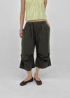 Nikk Roll-up Shirred Bermuda Banding Pants