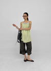 Nikk Roll-up Shirred Bermuda Banding Pants