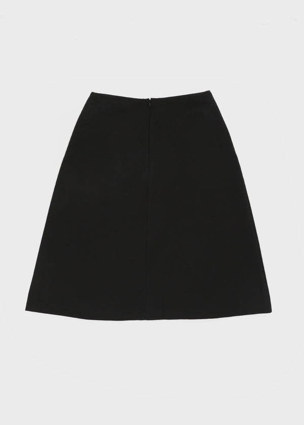 Romsha Snap Button Pintuck Midi Skirt