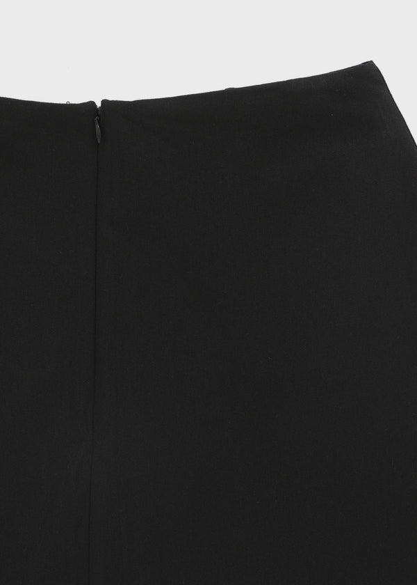 Romsha Snap Button Pintuck Midi Skirt
