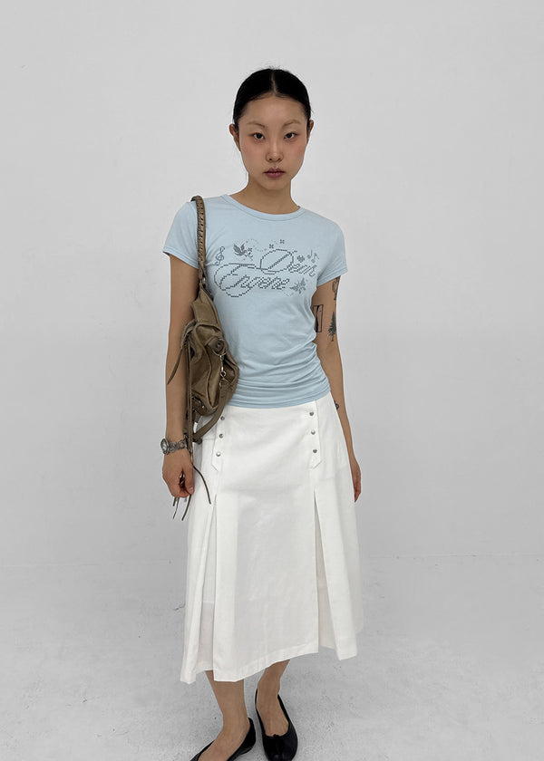 Jabes Printed Shirred Short Sleeve Tee