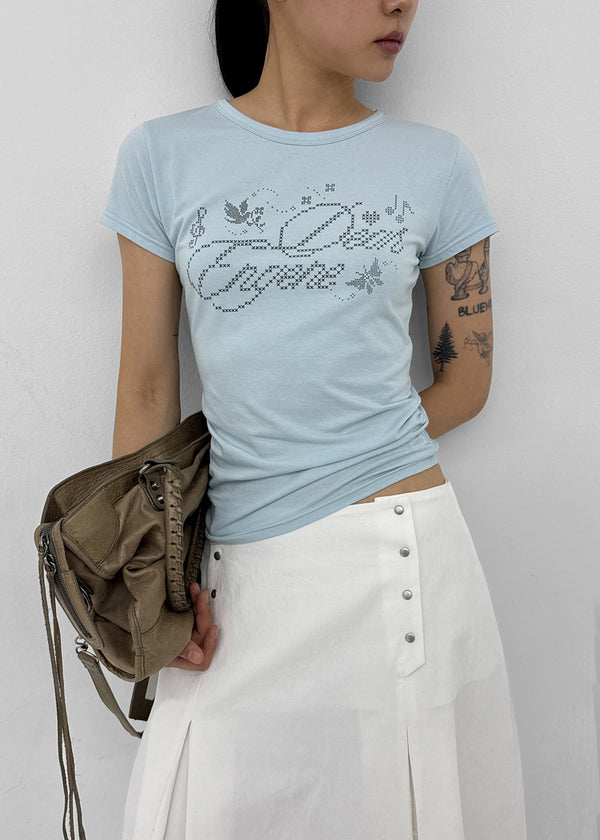 Jabes Printed Shirred Short Sleeve Tee