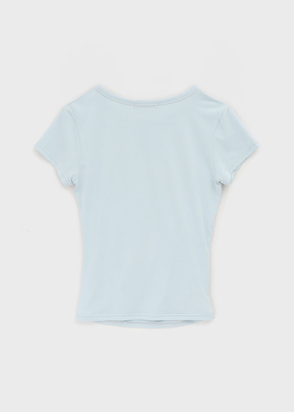 Jabes Printed Shirred Short Sleeve Tee