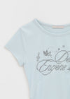 Jabes Printed Shirred Short Sleeve Tee