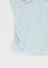 Jabes Printed Shirred Short Sleeve Tee