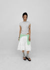 Paoki Flare Banding Midi Skirt