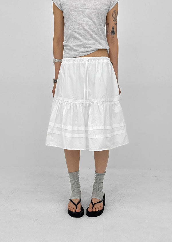 Paoki Flare Banding Midi Skirt