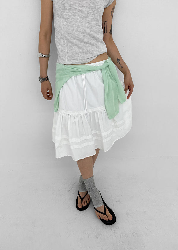 Paoki Flare Banding Midi Skirt