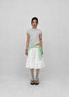 Paoki Flare Banding Midi Skirt