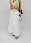 Roheven Banded Tiered Long Skirt