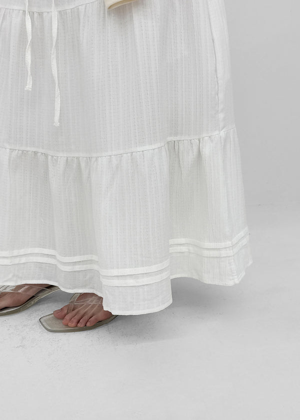 Roheven Banded Tiered Long Skirt