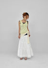 Roheven Banded Tiered Long Skirt