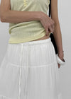 Roheven Banded Tiered Long Skirt