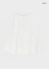 Roheven Banded Tiered Long Skirt