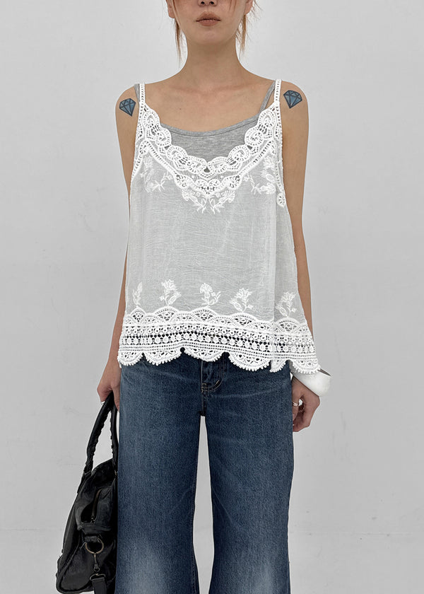 Janr Lace Sleeveless Blouse