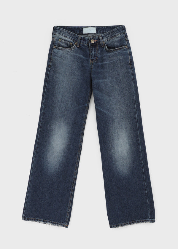 Kapton Washed Wide Bootcut Denim Pants