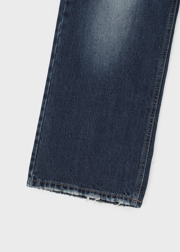 Kapton Washed Wide Bootcut Denim Pants