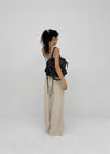 Ribedel Semi-cropped U-neck Sleeveless Top