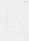 Ribedel Semi-cropped U-neck Sleeveless Top