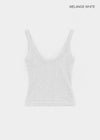 Ribedel Semi-cropped U-neck Sleeveless Top