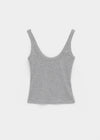 Ribedel Semi-cropped U-neck Sleeveless Top