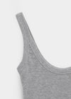 Ribedel Semi-cropped U-neck Sleeveless Top