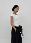 Camino Short-sleeve Puff Blouse