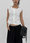Camino Short-sleeve Puff Blouse