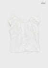 Camino Short-sleeve Puff Blouse