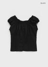 Camino Short-sleeve Puff Blouse