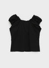 Camino Short-sleeve Puff Blouse