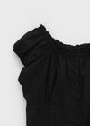 Camino Short-sleeve Puff Blouse