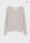 Seifi Punching Deep V-neck Summer Knit