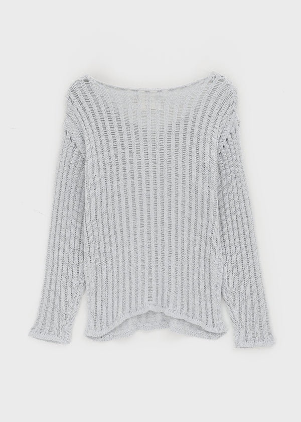 Seifi Punching Deep V-neck Summer Knit