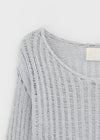 Seifi Punching Deep V-neck Summer Knit