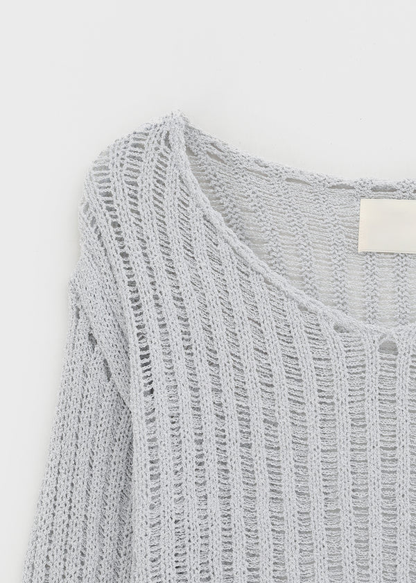 Seifi Punching Deep V-neck Summer Knit