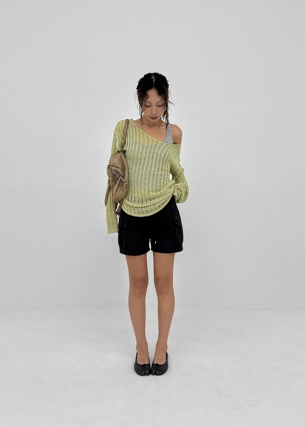 Ribedel Semi-cropped U-neck Sleeveless Top
