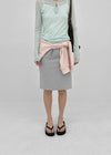 Kozan String Stripe Summer Midi Skirt