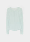 Pook Hook Henley Neck Vintage Summer Tencel Long Sleeve Tee
